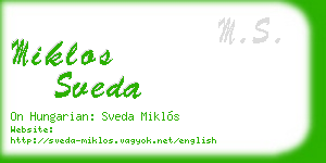 miklos sveda business card